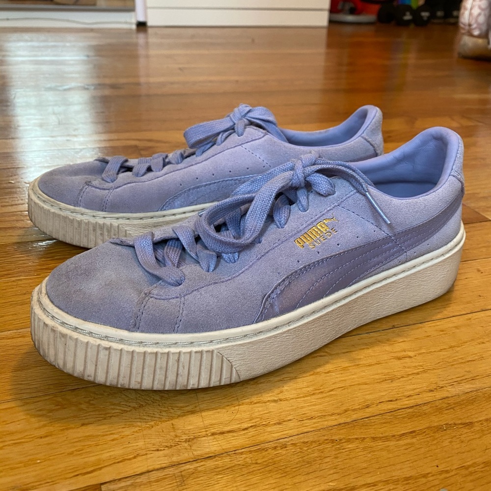 Purple Suede Puma Sneakers